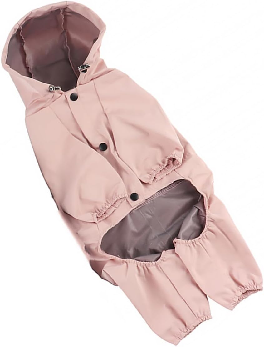 Waterproof Reflective Pet Raincoat Puppy Dog Four-Legged Clothes Pink XL Breathable Weather-Resistant Dog Waterproof Coat for Outdoor Use