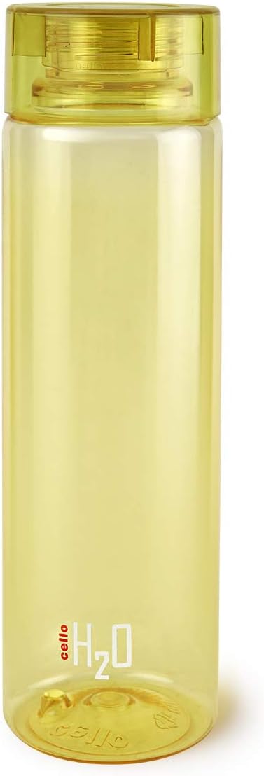 Cello H2O Plastic Water Bottle, 1000 ML, 1-Piece, Yellow