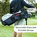 ORNAROVI Portable Golf Club Cleaner Bag Waterproof Liner Golf Ball Washer Pouch with Detachable Clip Quick Grass Removal Cleans Grooves Golfing Accessories Unique Gifts for Golfers (Black)