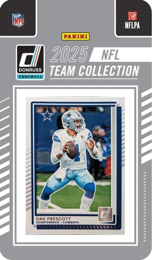 Dallas 2025 Cowboys Donruss Football Limited Edition 12 Card Complete Factory Sealed Team Set with DAK PRESCOTT, CeeDee Lamb, Jonathan Mingo plus Legends of EMMITT SMITH & Tony Dorsett & Many More!
