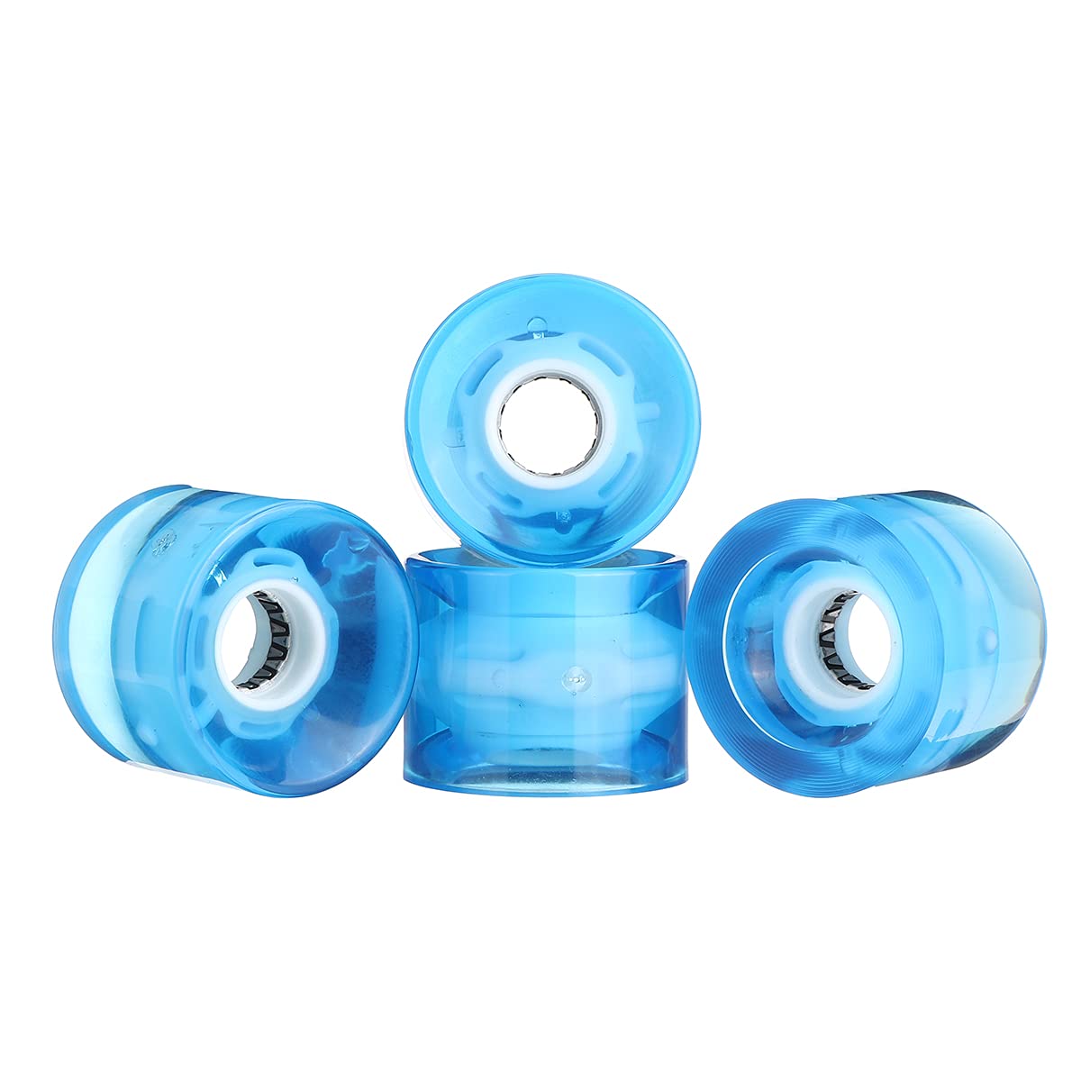 YONGYAO 4PCS/Set 60x45mm Roues de Planche à roulettes Glow Flash Light Longboard Light Wheels-Bleu