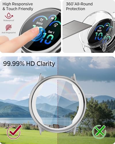 Marco protector Vivoactive 6 acabado metálico de alta flexibilidad pack de 2 4