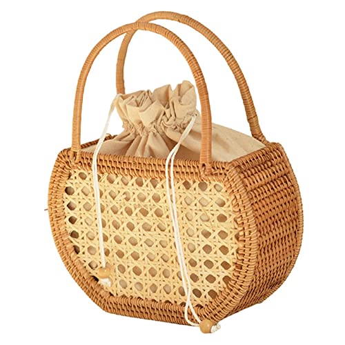 Colaxi Bolsa de Mão de Tecida à Mão Boho Bolsa Clutch de de Mão, Semicircular