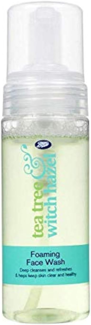 Boots Tea Tree and Witch Hazel Foaming Face Wash 150ml - Helps Keep Skin Clear and Healthy