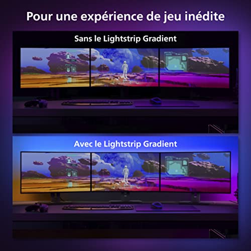 Starter kit Lampe connectée Philips Hue Play Gradient Lightstrip pour PC Gaming 3x 24 27 - vue 6