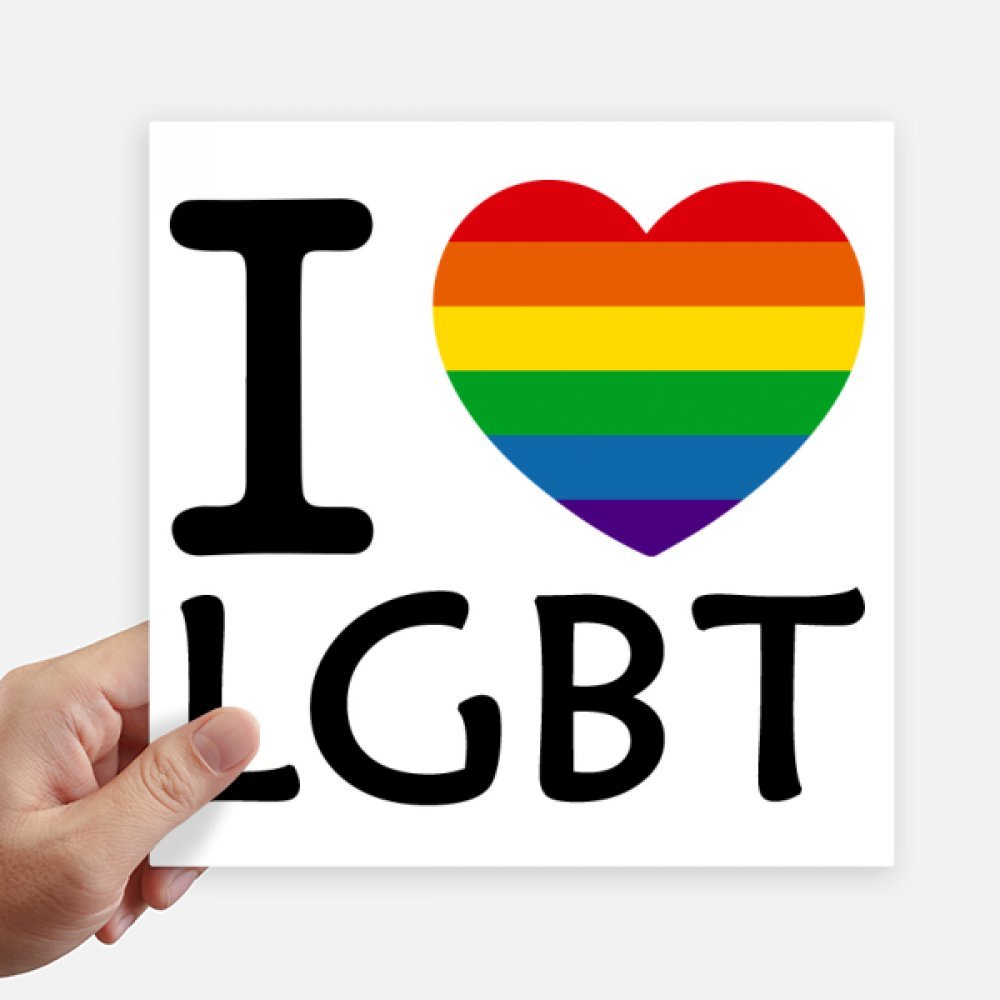 Autocollant LGBT bisexuel et transgenre carré de 20 cm pour la décoration multicolore