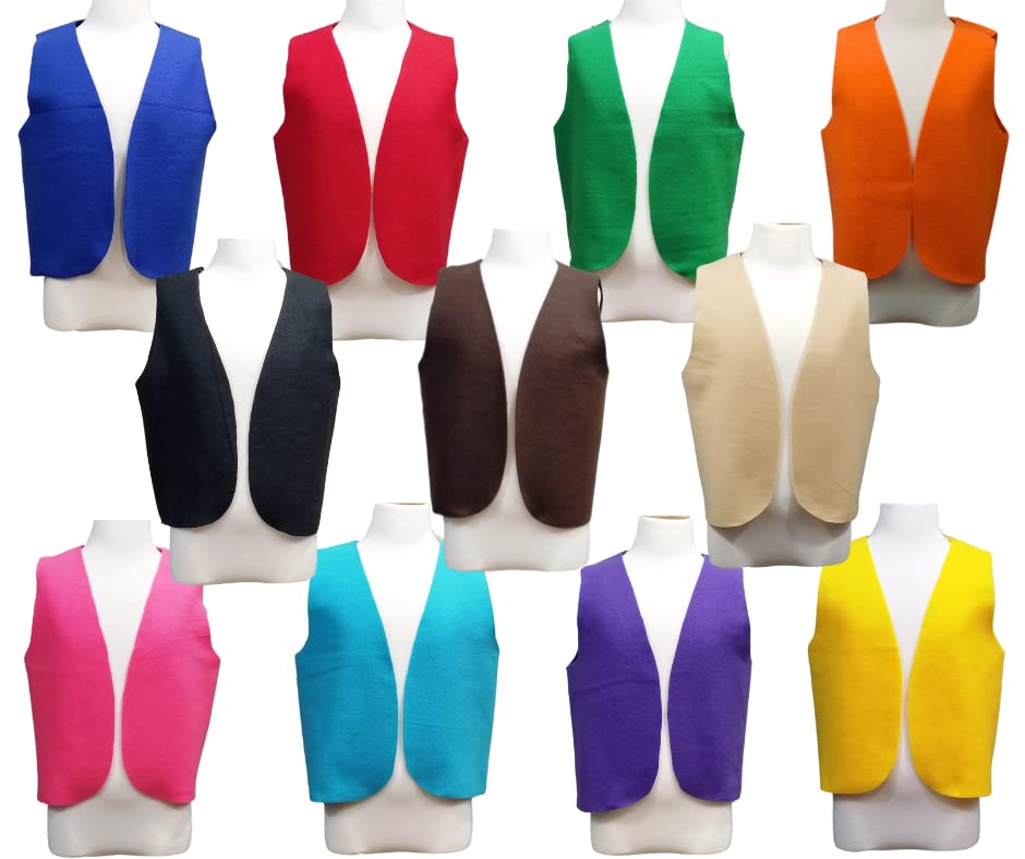 Miniatura 4 de Kids Tan Peasant Costume Vest (MedievalRenaissanceColonialPirate) Fits Kids 4-16