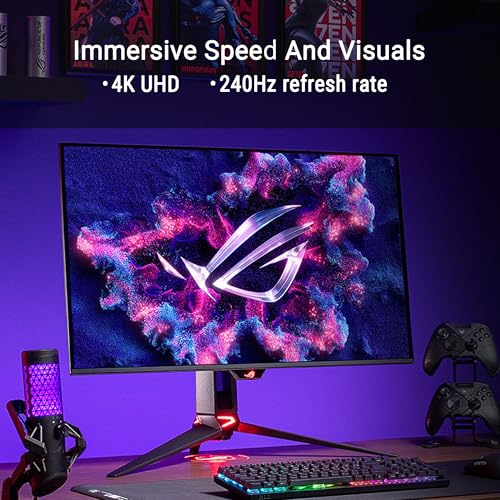 Image of ASUS ROG Swift 32 inch OD-OLED Gaming Monitor (PG32UCDM3)- 4K, 240 Hz, BlackShield Film, G-SYNC Compatible, 0.03ms, DisplayHDR 500 True Black, DisplayPort, Neo Proximity Sensor, DP 2.1, 3 yr Warranty