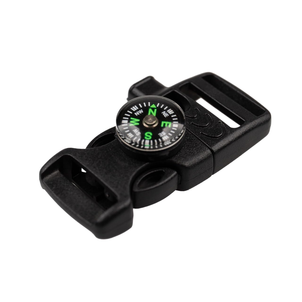 Paracord Planet Black Utility Buckle – 2-1 – High-Frequency Whistle and Compass – Great for Hiking, Camping, and Any Other Outdoor Activities (25 Pack)