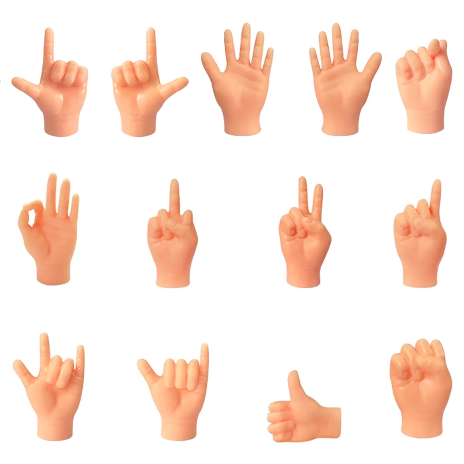 13Pcs Tiny Hands for Cats Miniature Finger Puppets - Realistic Silicone Interactive to_ys for Cats Party Fun & Puppetry Hand Prop Accessories for Halloween Mini Prank for Game Party Costume