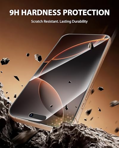 Image of PDDKISS 2 Pack Screen Protector for iPhone 16 Pro Max (2024) 6.9 inch Shatterproof Tempered Glass Edge Coverage