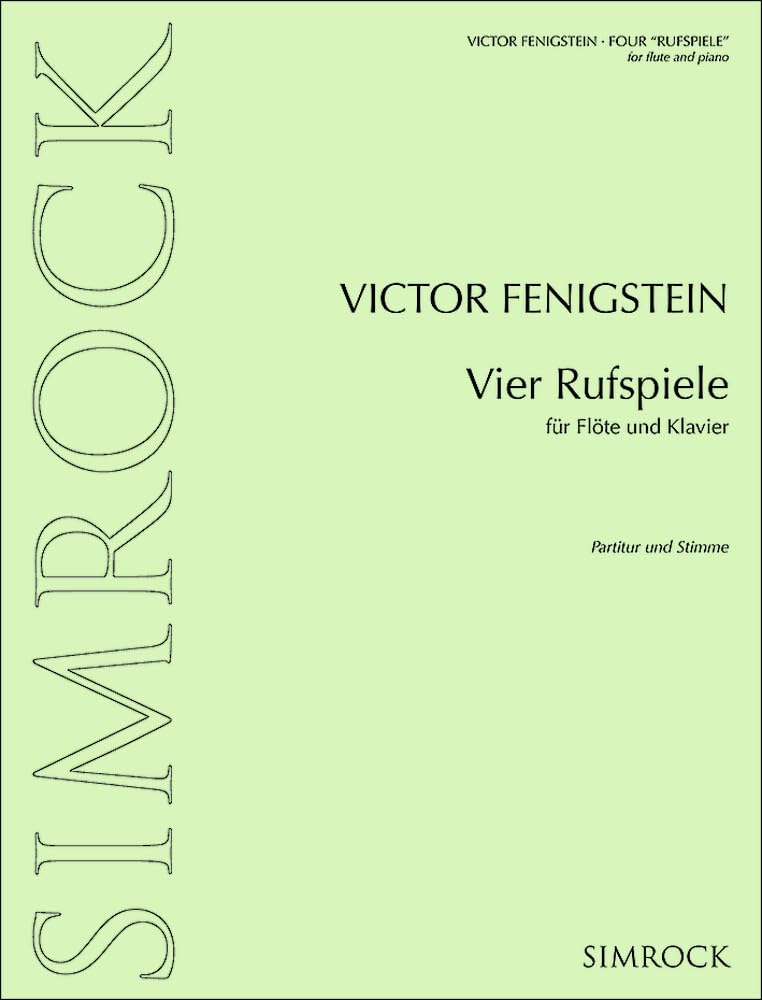 Vier Rufspiele flute and piano morceau pour examen et récital de flûte