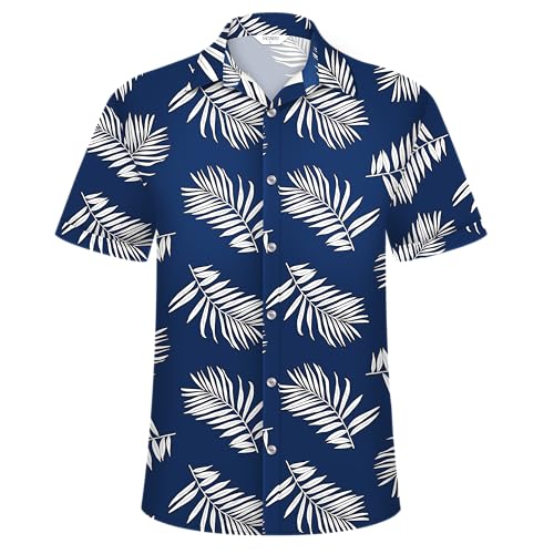 Image of Hawaiian Shirt for Men Tropical Shirts Summer Beach Button Down Short Sleeve Luau Aloha Floral Cruise Vacation Outfit 2026