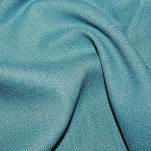 Toile de lin lavé bleu sarcelle 10 m idéale pour confectionner des rideaux bohèmes chic