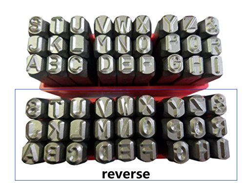 image for WKSTOOL 9pcs Heavy Duty Steel Stamp Uppercase Reverse Number 3/16 5mm 