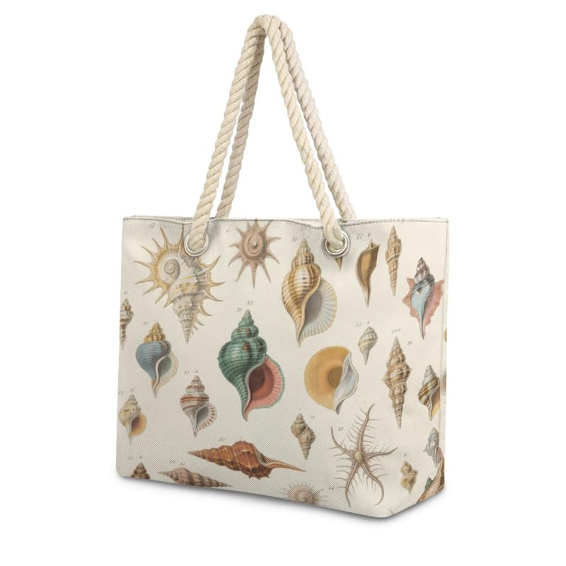 Women Canvas Tote Bag, Vintage Animal Collections Zipper Shoulder Bag Handbag Grocery Totes, 14