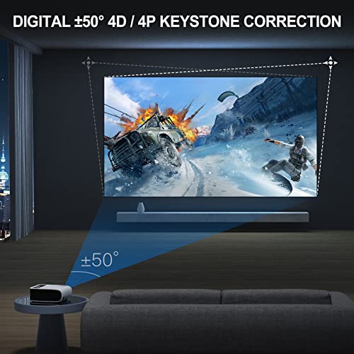 YABER Projecteur Pro V8 4K, WiFi 6 et Bluetooth 5.0, projecteur d