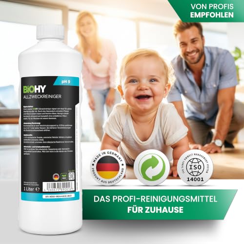 BiOHY Allzweckreiniger (2 x 1L) | Bodenreiniger Konzentrat für Parkett, Fliesen & Hartböden | Reiniger für Wischroboter… – Ansicht 5