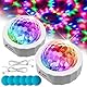 Mini Discokugel Licht, 2 Stück 5V Mini Discolicht Partylicht, Tragbar Mini Auto Disco Lichter, LED DJ Partylicht, Stimmgesteuertes USB Disco Stimmungslicht Batterie Für Parties Geburtstag Club