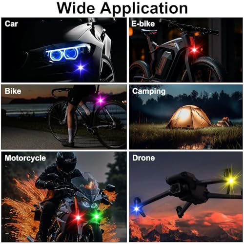 Generic Wireless Led Strobe Lights With Remote, 8 Colors Anti-Collision Light Usb Charging High Brightness Led Lights Warning Lights For Cars Drone Aircraft Motorcycle Bike  thumb #3