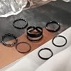 FAXHION Gold Knuckle Rings Set for Women Snake Chain Stacking Ring Vintage BOHO Midi Rings SIze Mixed