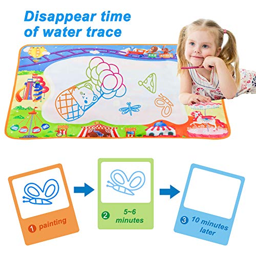 3 otters Water Doodle Mat, Kids Water Doodle Drawing Pad Mat Aqua Magic Doodle Mat for Toddlers, Girls Boys, Painting, Drawing and Art Supplies - Thumbnail 5