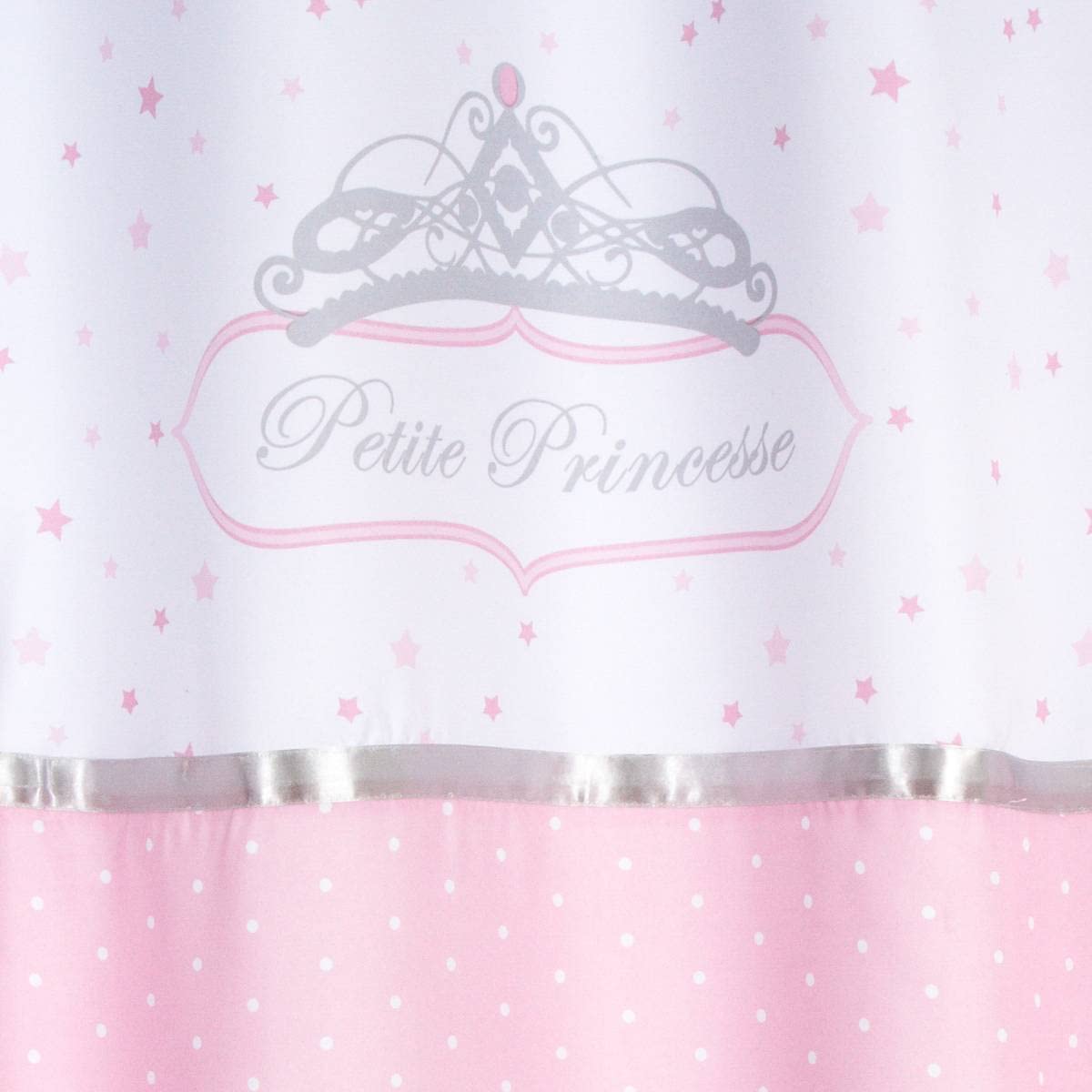 Atmosphera Rideau Enfant Princesse Ruban Rose et Blanc 140x260 cm