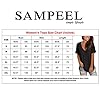 SAMPEEL Womens Tops Blouses Plus Size Short Sleeve Flowy Summer T Shirts Black XXL