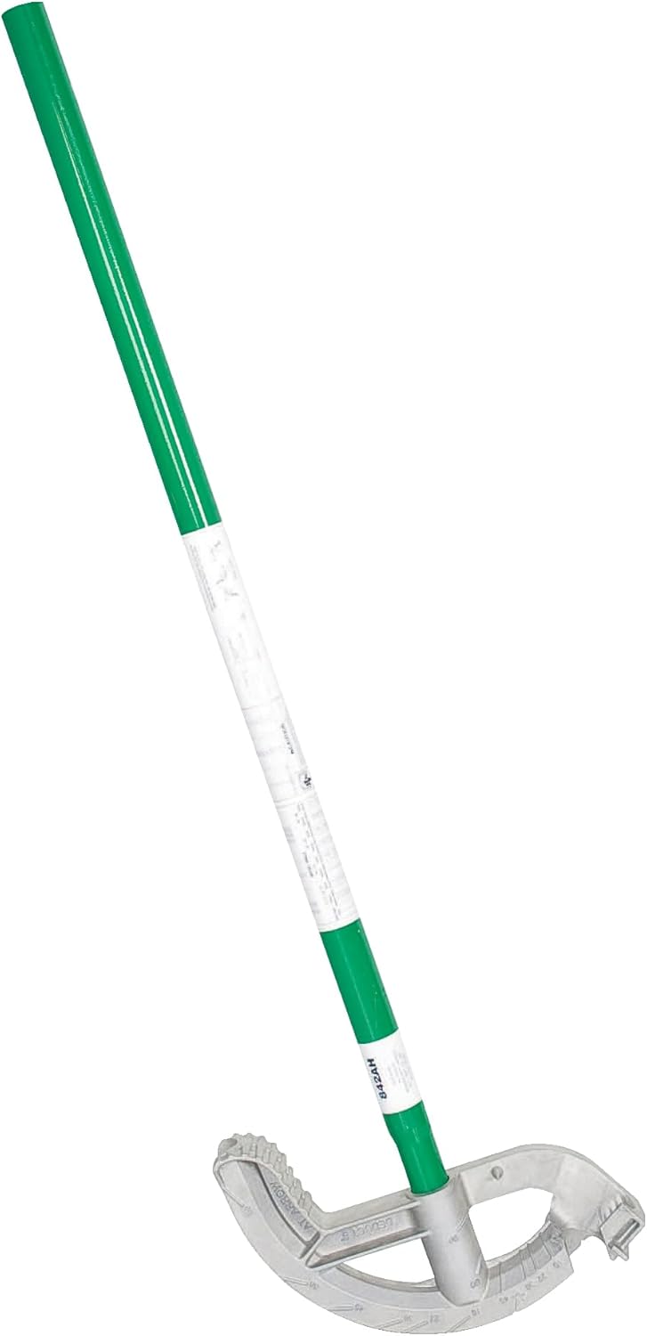 Greenlee 841AH Site Rite Aluminum Hand Bender With Handle For 3/4" EMT, 1/2" Rigid/IMC, Silver
