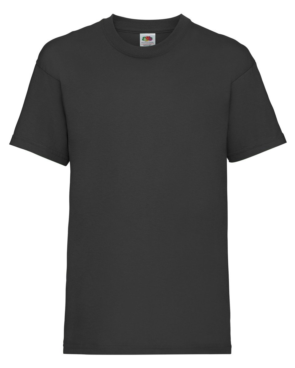 Fruit Of The Loom Childrenskids Unisex Short Sleeve T-Shirt - Bc329 - Black / 9-11 / Black