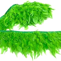 Franges En Plumes De Dinde - Lot De 1,8 M - Noir - Pour Couture, Cosplay, Déguisement, Décoration