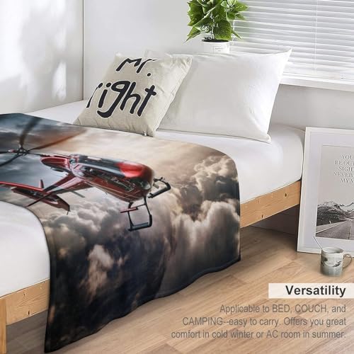 Manta mullida de helicóptero polar cálida y suave para cama y sofá 7
