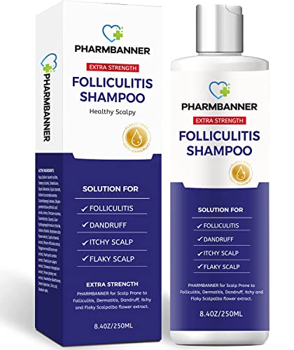 PHARMBANNER Anti-Fungal Shampoo for Folliculitis, Seborrheic Dermatitis, Scalp Psoriasis - Relieves...