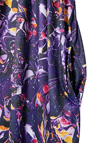 Image of AmeriMark Casual Women's Patio Muumuu House Dress Loose Comfortable Short Sleeve Sun Dress Lounger Gown Sleepwear for Ladies