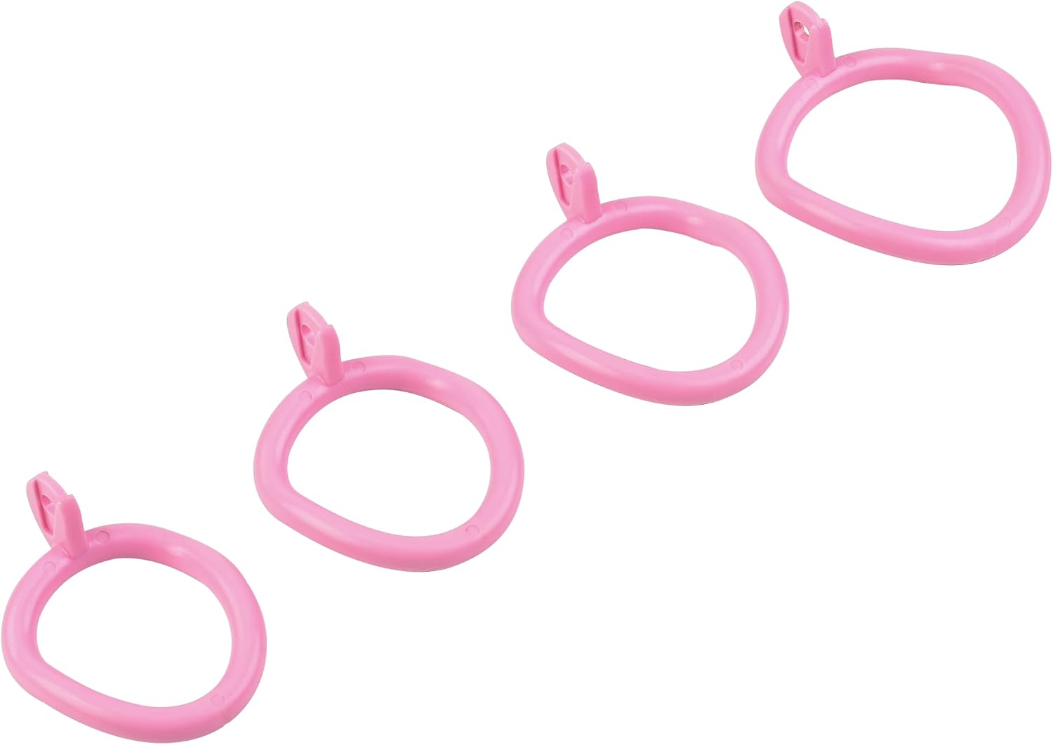 Sissy Chastity Cage Lock 4 Rings Vagina Penis Cage Sissy Sex Toys Breathable Resin Cock Cage for Sissy Men (Pink)