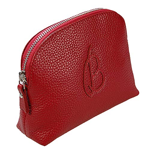 Kosmetiktasche Echt Leder Kosmetiketui Schminktasche Beauty Tasche GoBago (Rot) Cover