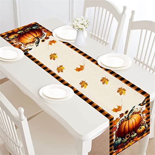 4 Set Seasonal Table Runners,13X72 Inches Long Spring Summer Autumn Winter Decorative Series Farmhouse Tabletop Collection Runners For All Season Kitchen Dining Table Decor (4 Season Table Runners) #TOP6