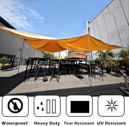 Lona impermeable 4,5x4,5 m toldo exterior beige resistente a roturas con ojales 6