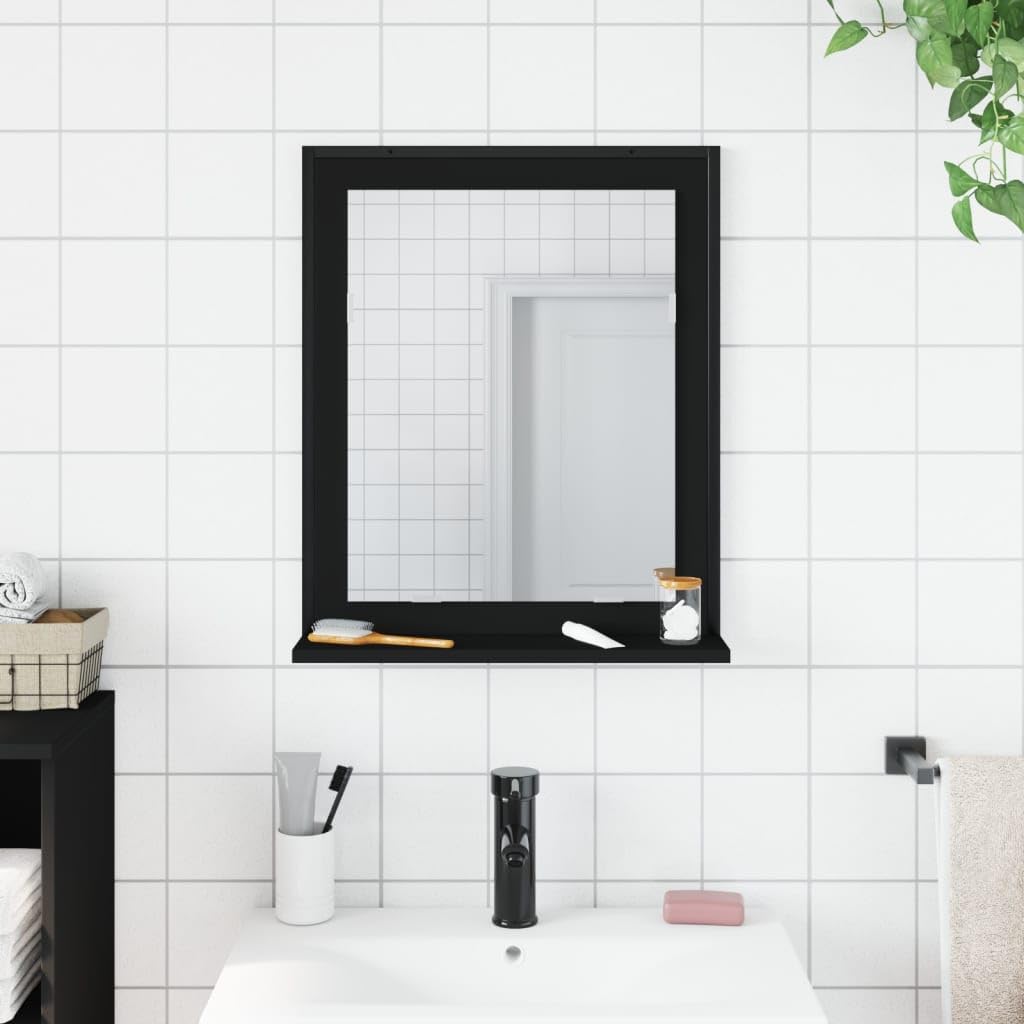 S'AFIELINA Miroir De Salle De Bain Avec étagère Miroir Mural Miroir De