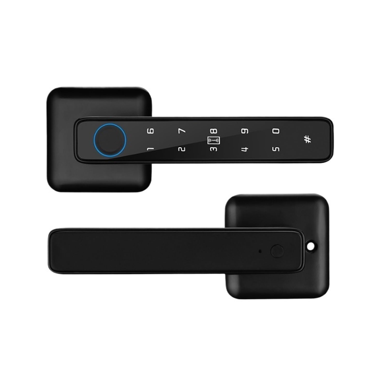 Door Locks Fingerprint Smart Door Lock with Handle Biometric Keyless Entry Front Door Lock for Home Hotel Office Bedroom smart(Nero)