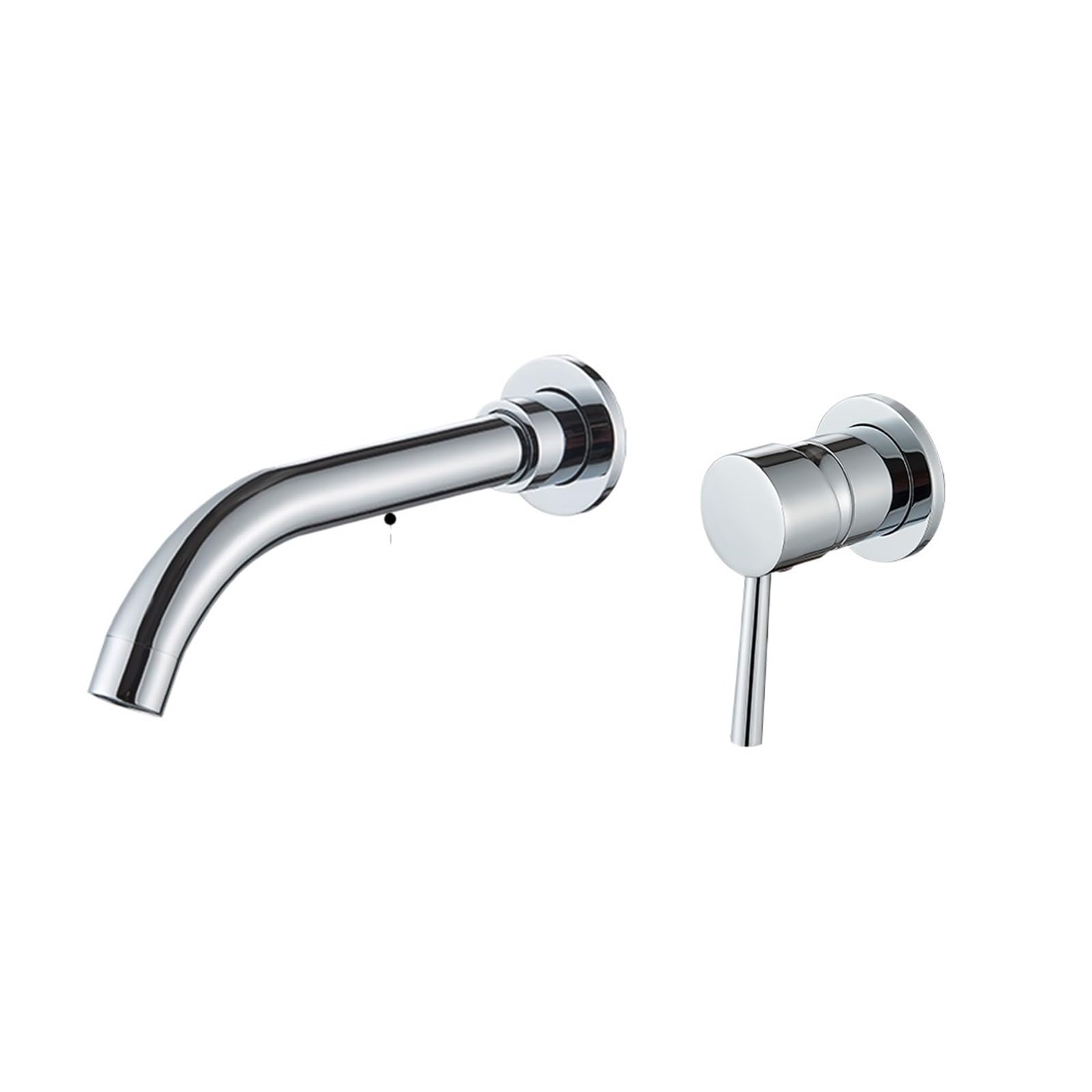 Robinet mitigeur de salle de bains noir encastré pour lavabo évier eau chaude froide