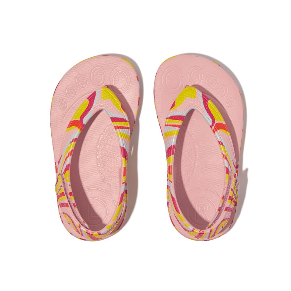Fitflop Iqushion Kids Toddler Swirly Ergonomic Flip-Flops, Sandali Unisex-Bambini e Ragazzi