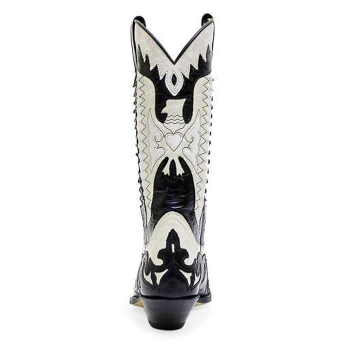 PEKMAR Stivali da Moto da Cowboy Vintage da Uomo, Scarpe da Cavaliere Vintage in Pelle PU Stivali da Moto con Tacco Medio a Punta Stivali Occidentali Casual,Marrone,44