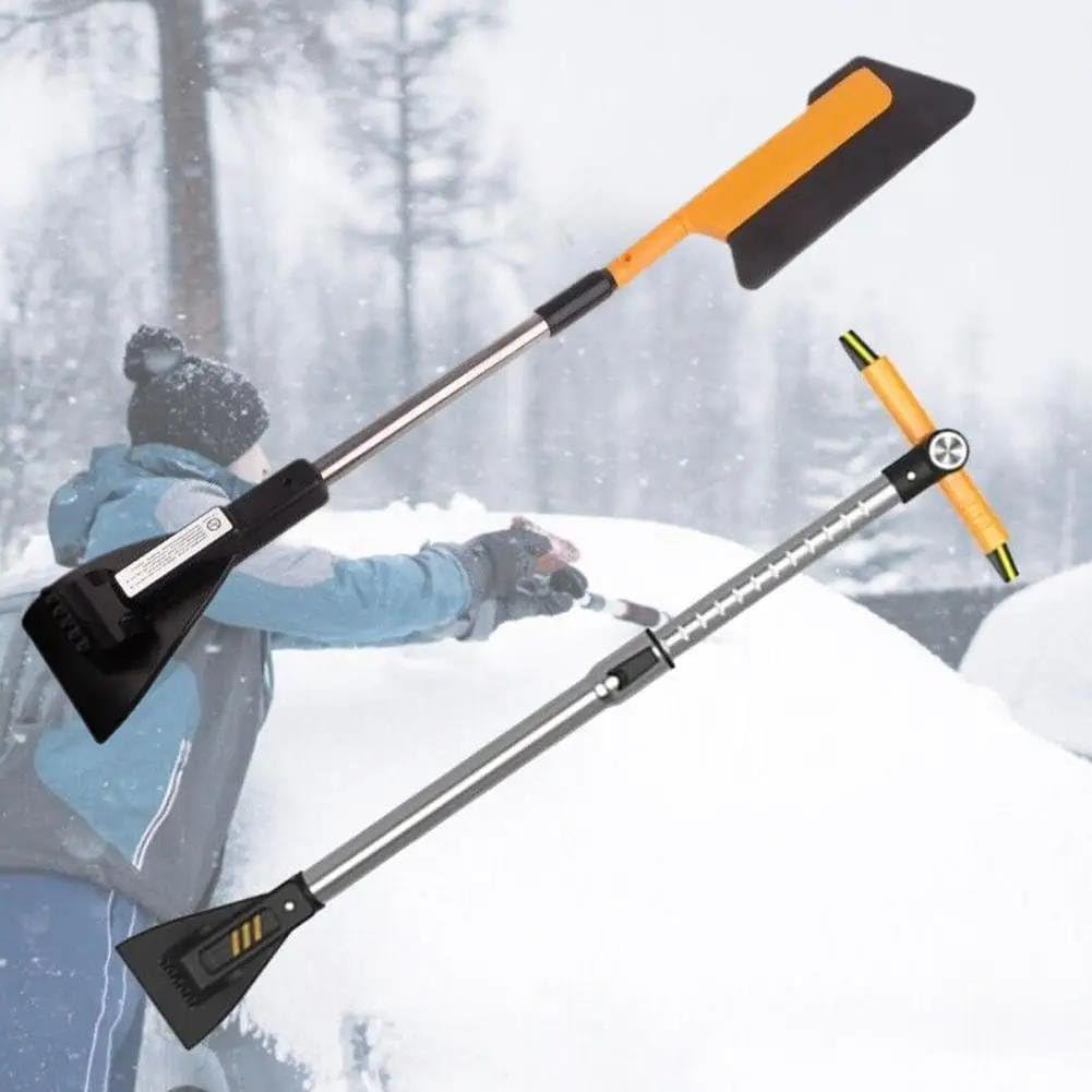 Rascador de Hielo para Coche Quitanieves Extensible Pala De Nieve Ajustable Herramienta Barredora De Hielo Quitanieves Cepillo para Coche SUV RV Rascadores de Hielo para Coche(B)