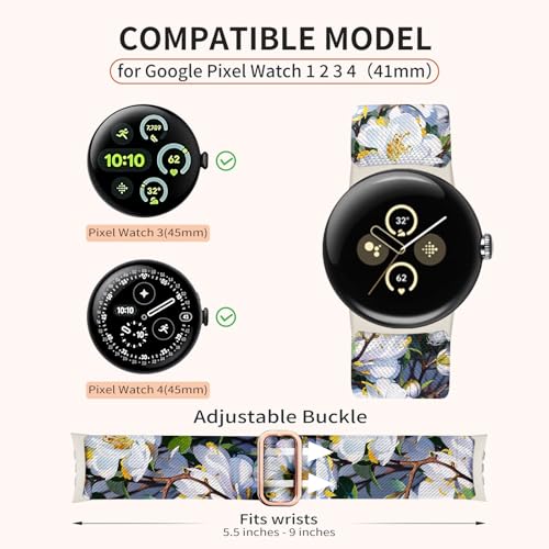 Correa de nylon elástica para Google Pixel Watch 4 45mm miniatura 2