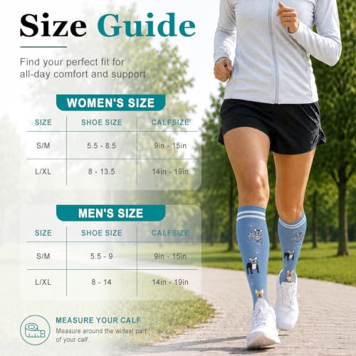 Image of COOLOVER Copper Compression Socks for Women and Men(6 Pairs)-Best Support for Running, Athletic, Travel
