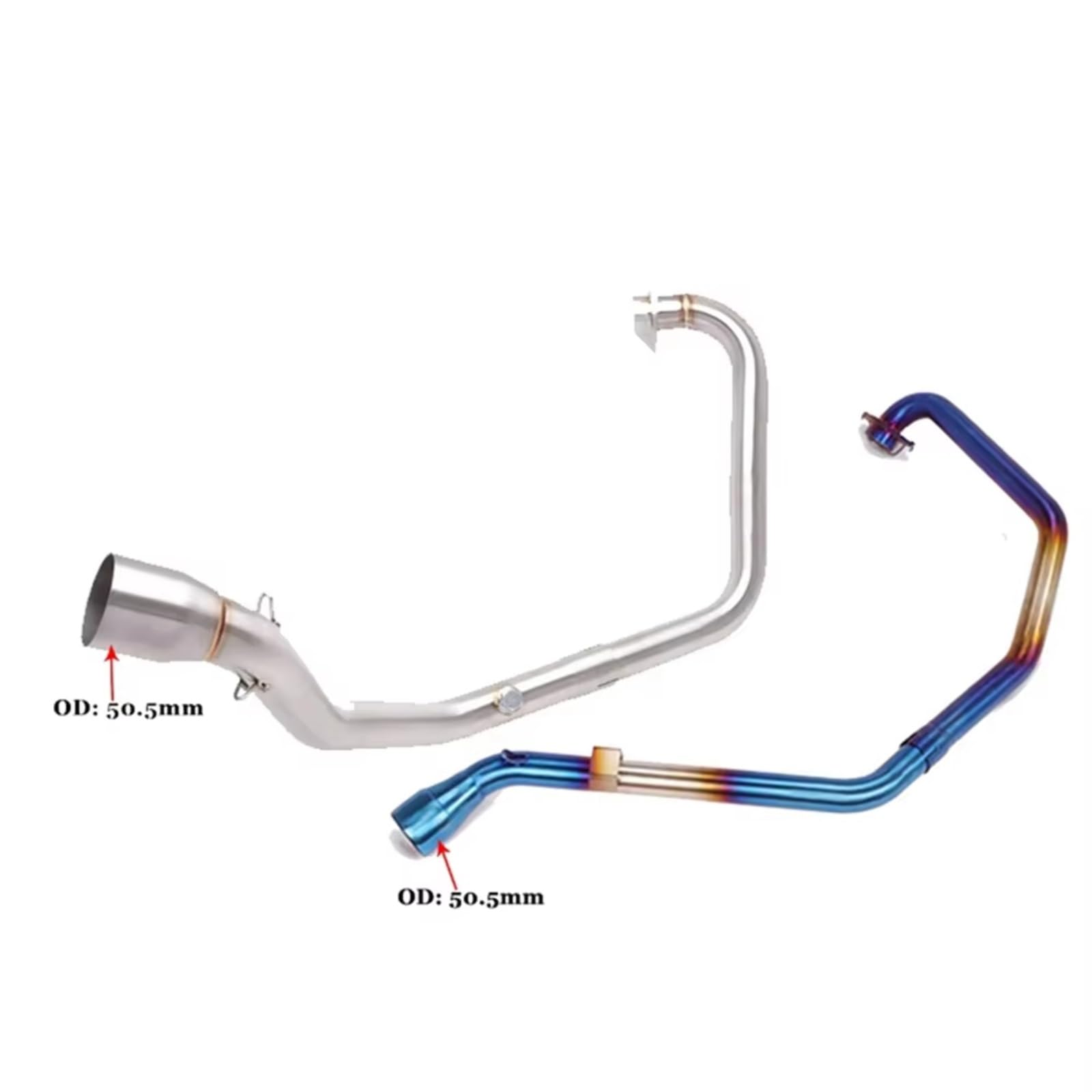 Kompatibel Mit Suzuki Für GIXXER250 Für SF250 Motorrad-Auspuffrohr Slip On Vorderrohr Mittelverbindungsrohr Schalldämpferleitung Zubehör(B)