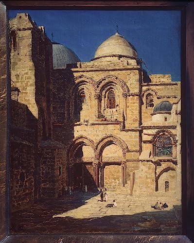 Toile Église du Saint-Sépulcre Jérusalem Polenov poster émotion sérénité 50x70cm