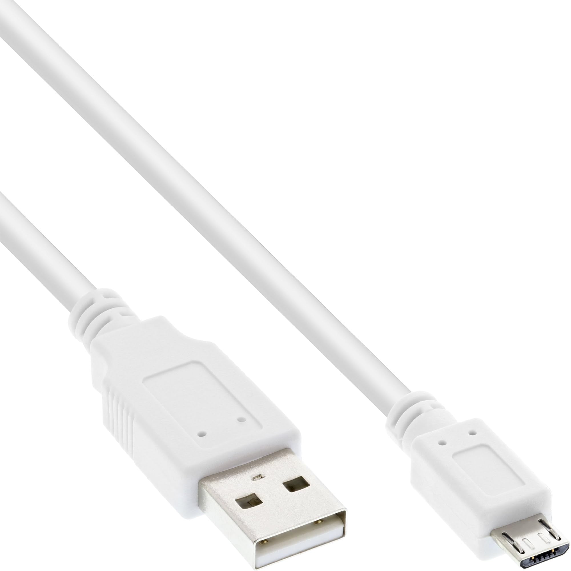Cavo Puro Micro-USB Corto 10 Cm Bianco – Portachiavi Per Ricarica