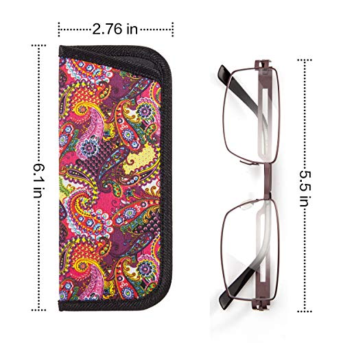 Image of TRIUMPH VISION 3 Pack Reading Glasses Pouch - Soft Eyeglasses Bag Portable Cloth Eyewear Case